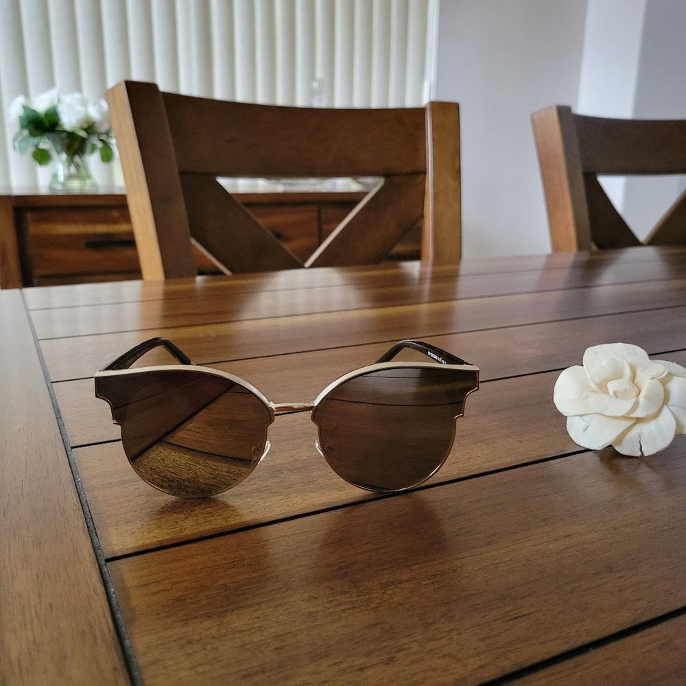 MERRY'S Women Cat Eye Sunglasses Classic Mirrored Semi Rimless Sunglasses NEW - Picture 6 of 12
